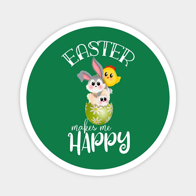 Easter Kids Easter Chick Bunny Lamb Easter Kawaii Magnet by Jake, Chloe & Nate Co.